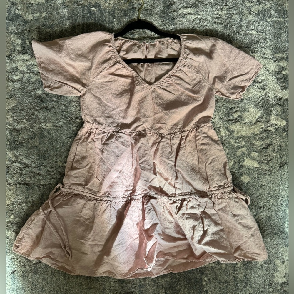 Madewell Linen Blend Lorelei Small Mini Dress
Pink V-neck Tiered Summer Boho - Picture 5 of 10